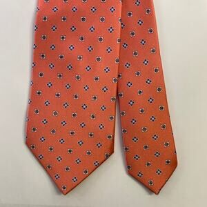 DOLCEPUNTA Pink Blue Floral Silk Tie